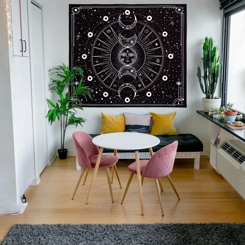 Living Room Zodiac Constellation Stars Space Black And White Tapestry Sun Moon Tapestry Wall Hanging Psychedelic
Living Room Zodiac Constellation Stars Space Black And White Tapestry Sun Moon Tapestry Wall Hanging Psychedelic