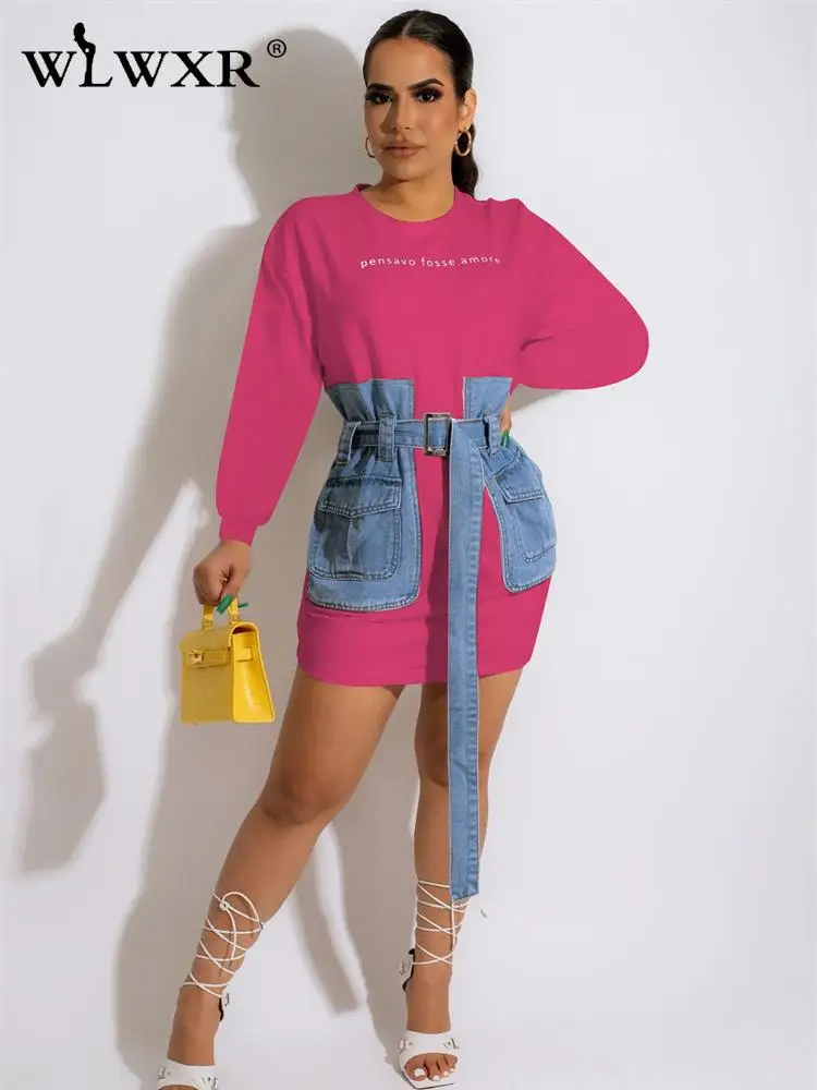 WLWXR Summer Streetwear Clothes Bodycon Dress For Women 2022 Long Sleeve O Neck Belt Dress Female White Black Party Mini Dress
WLWXR Summer Streetwear Clothes Bodycon Dress For Women 2022 Long Sleeve O Neck Belt Dress Female White Black Party Mini Dress