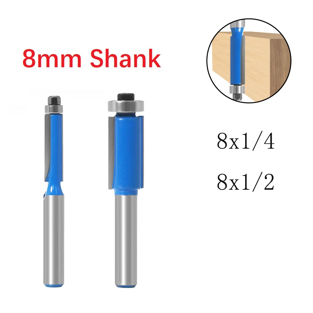 8mm Router Bit 8mm Shank Double-Edged Trim Router Bit With Bearing For Wood Template Pattern Woodworking Trimming Tools
8mm Router Bit 8mm Shank Double-Edged Trim Router Bit With Bearing For Wood Template Pattern Woodworking Trimming Tools