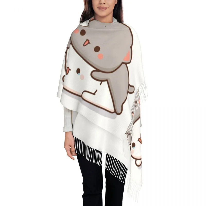 Female Large Peach And Goma Mochi Cat Tears Scarves Women Winter Fall Soft Warm Tassel Shawl Wrap Scarf
Female Large Peach And Goma Mochi Cat Tears Scarves Women Winter Fall Soft Warm Tassel Shawl Wrap Scarf