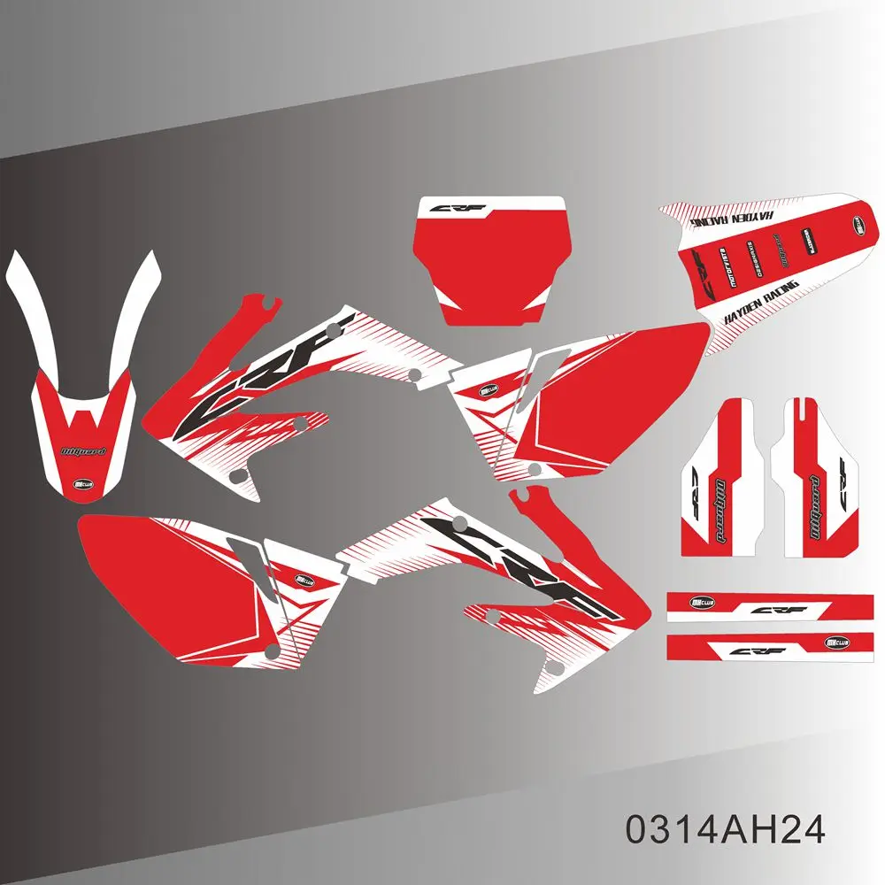 Для HONDA CRF 250R CRF 250 CRF250R CRF250 2004 2005 полная графика наклейки наклейки мотоцикл фон индивидуальный номер имя
Для HONDA CRF 250R CRF 250 CRF250R CRF250 2004 2005 полная графика наклейки наклейки мотоцикл фон индивидуальный номер имя