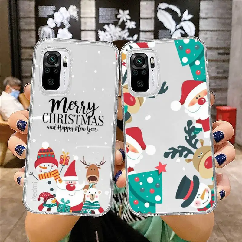 Merry Christmas new year Phone Case Transparent for Xiaomi redmi note x f poco 10 11 9 7 8 3 i t s pro cover shell coque
Merry Christmas new year Phone Case Transparent for Xiaomi redmi note x f poco 10 11 9 7 8 3 i t s pro cover shell coque