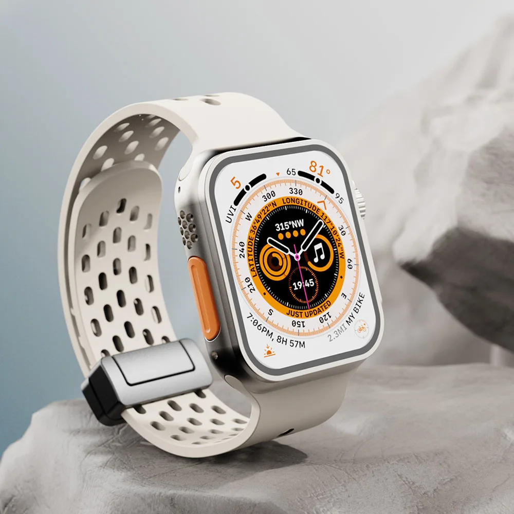 Silicone Strap for Apple Watch Band 8 49mm 45mm 44mm 38/40mm 41mm 42mm Magnetic Sports Bracelet for IWatch Series 7 6 SE 5 4 3 2
Silicone Strap for Apple Watch Band 8 49mm 45mm 44mm 38/40mm 41mm 42mm Magnetic Sports Bracelet for IWatch Series 7 6 SE 5 4 3 2