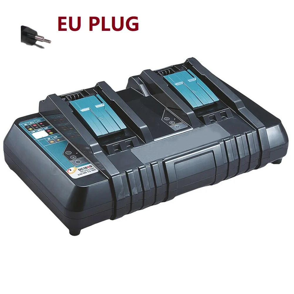 Double Battery Charger For MAK BL1415 BL1420 For BL1815 4A Charging Current 14.4V 18V BL1830 Power Tool EU / US / UK / AU
Double Battery Charger For MAK BL1415 BL1420 For BL1815 4A Charging Current 14.4V 18V BL1830 Power Tool EU / US / UK / AU