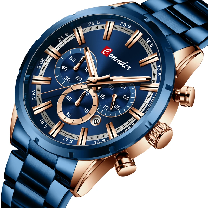 Comudir Men Watch Top Brand Luxury Sports Quartz Mens Watches Full Steel Waterproof Chronograph Wristwatch Men Large dial
Comudir Men Watch Top Brand Luxury Sports Quartz Mens Watches Full Steel Waterproof Chronograph Wristwatch Men Large dial