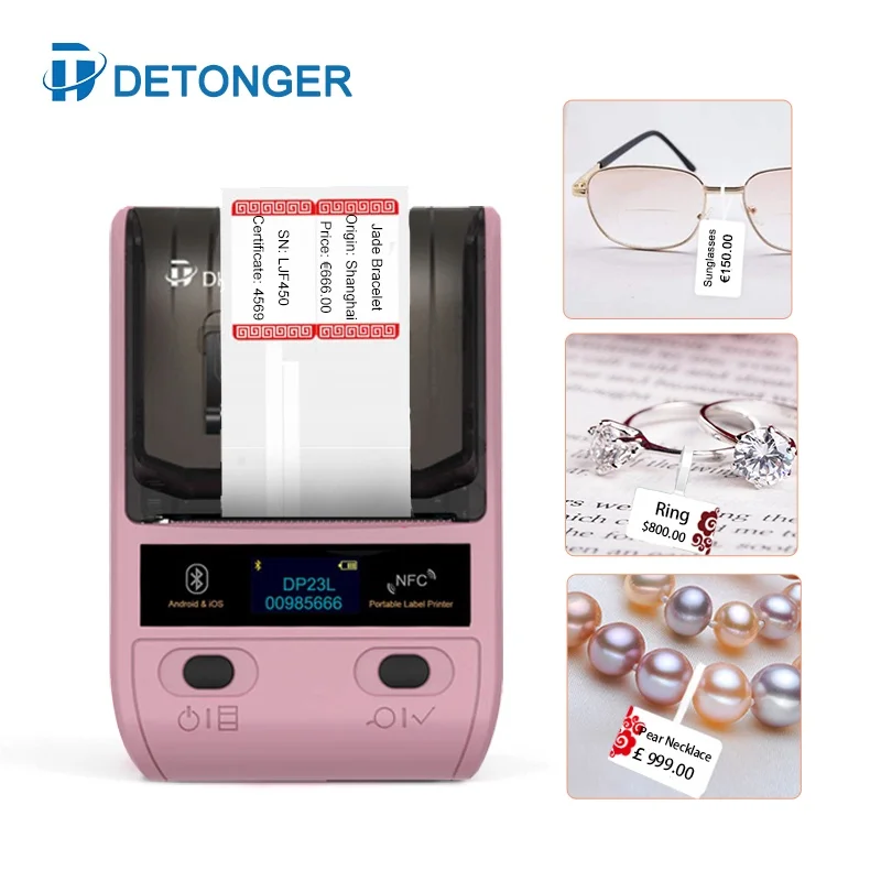 DETONGER 58mm Wireless Label Maker Free Software For Android & iOS Mobile Phone Mini Portable Printer Sticker Thermal Printer
DETONGER 58mm Wireless Label Maker Free Software For Android & iOS Mobile Phone Mini Portable Printer Sticker Thermal Printer