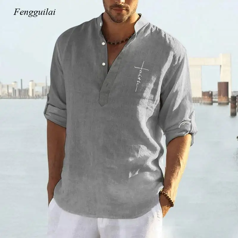 Long-Sleeved Shirt 2022 Summer Linen Top Sexy Men's Letter Printing Casual Pullover Single-Breasted Sexy Men's Top
Long-Sleeved Shirt 2022 Summer Linen Top Sexy Men's Letter Printing Casual Pullover Single-Breasted Sexy Men's Top