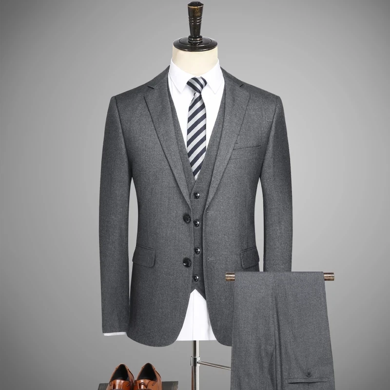 New Grey Notch Lapel Wedding Men Suits 2 Buttons Costume Homme Groom Tuxedo Prom Party 3 Pcs Slim Fit Men Blazer Terno Masculino
New Grey Notch Lapel Wedding Men Suits 2 Buttons Costume Homme Groom Tuxedo Prom Party 3 Pcs Slim Fit Men Blazer Terno Masculino