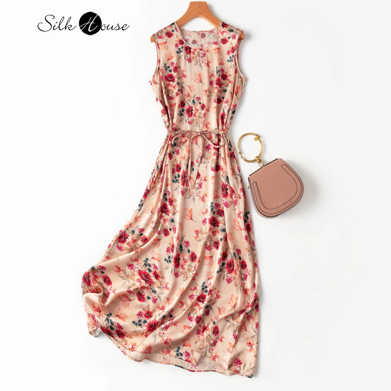 2022 Women's Fashion Summer New Ink Print Long 100% Natural Mulberry Silk Satin Simple Mulberry Silk Vest Dress
2022 Women's Fashion Summer New Ink Print Long 100% Natural Mulberry Silk Satin Simple Mulberry Silk Vest Dress