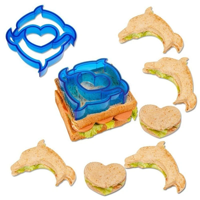 

Lovely DIY Cartoon Sandwich Cutter Mold Cake Pastry Mould Lunch Kids Cookies Cake Bread Biscuit Food Cutter Embossing Device