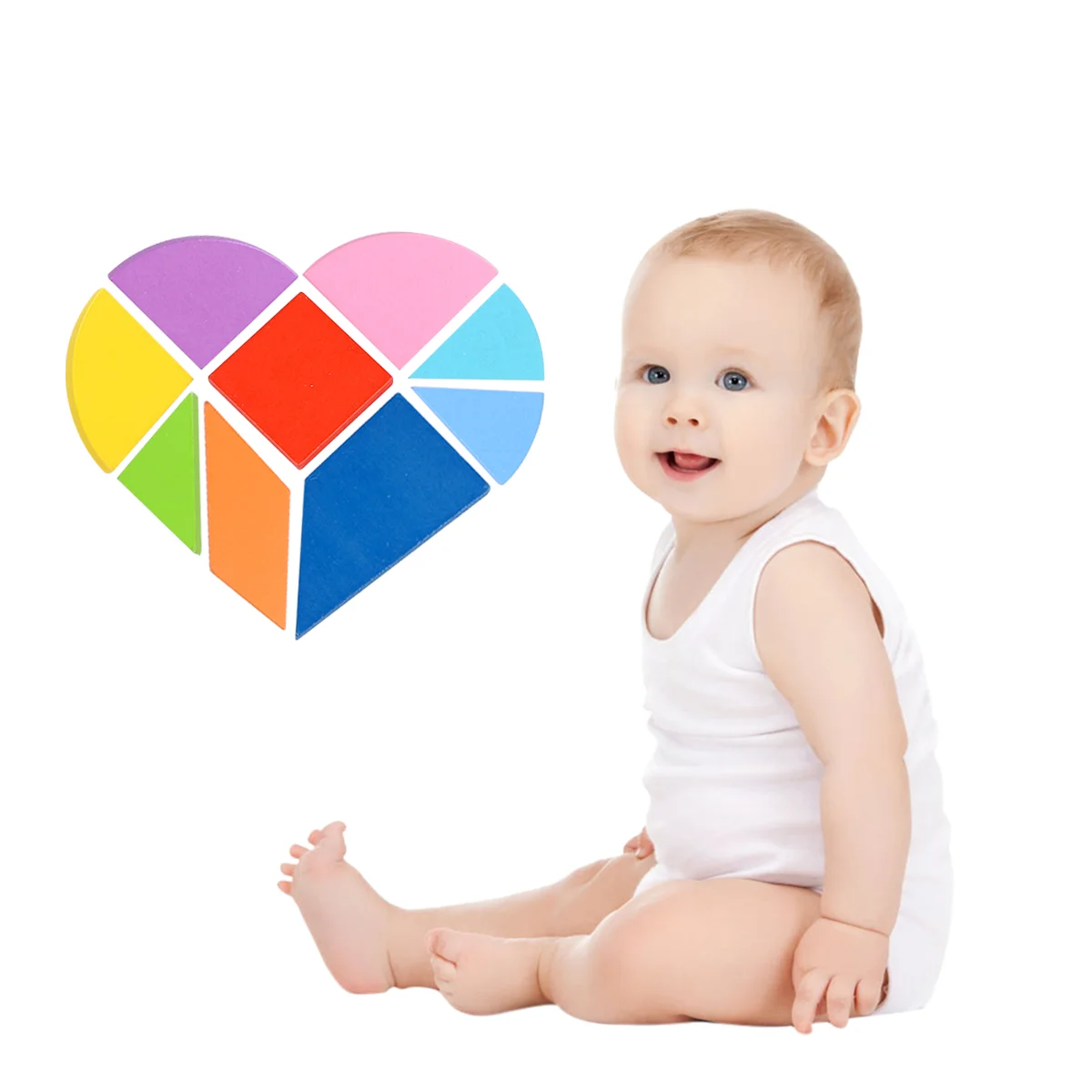 1 Set Wooden Funny Tangram Puzzle Creative Educational Playthings Early Learning Cognitive for Kids Children (Heart
1 Set Wooden Funny Tangram Puzzle Creative Educational Playthings Early Learning Cognitive for Kids Children (Heart