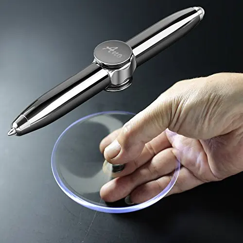 

SMOOTHERPRO Fidget Spinner Pen with LED Light to Help ADHD Stress Reducer Thinking Ballpoint Pen Gift Pen Anti Stress Anxiety
