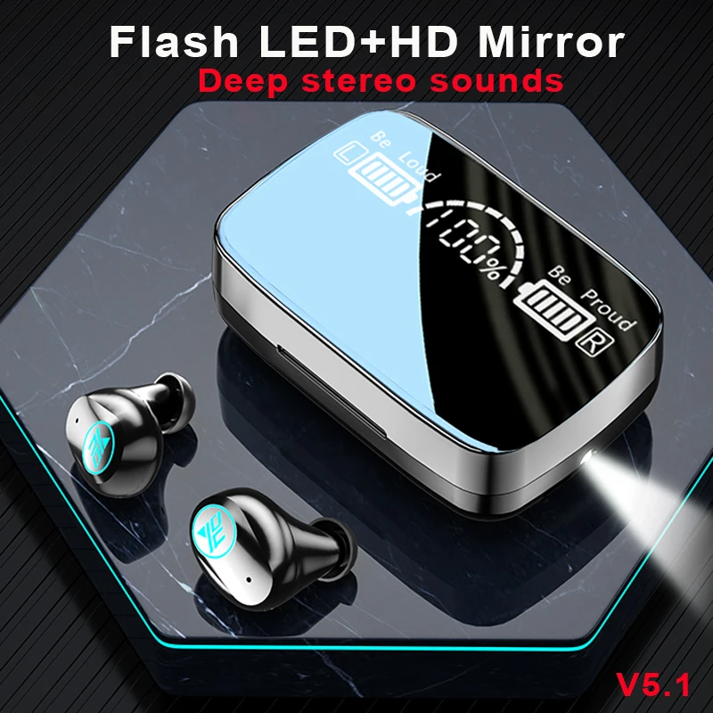 Fone Bluetooth Earbud Wireless Headsets Bass Stereo Flashlight 2200mAh Charging Box Noise Cancelling Earphone for Iphone Xiaomi
Fone Bluetooth Earbud Wireless Headsets Bass Stereo Flashlight 2200mAh Charging Box Noise Cancelling Earphone for Iphone Xiaomi