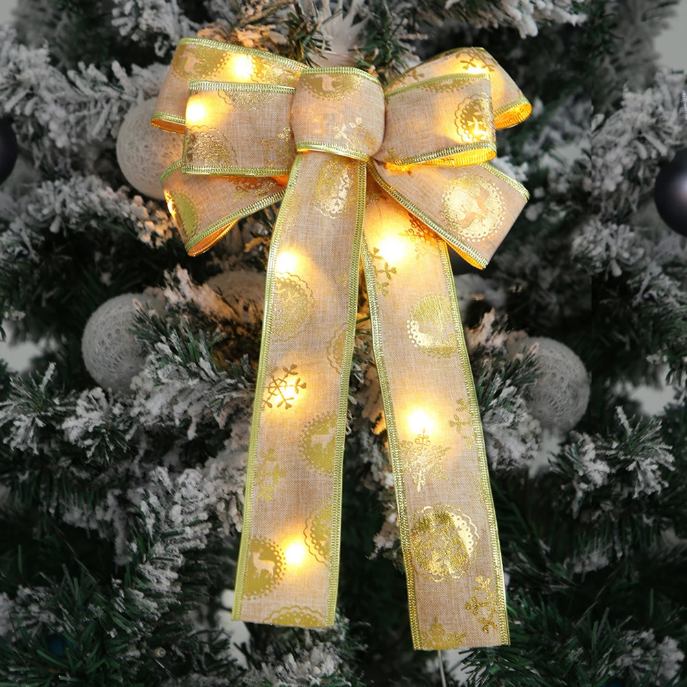 1pc LED Christmas Bow DIY Bowknot Crafts Ribbon Bow Christmas Decoration Xmas Party Tree Decor Handmade Gift
1pc LED Christmas Bow DIY Bowknot Crafts Ribbon Bow Christmas Decoration Xmas Party Tree Decor Handmade Gift