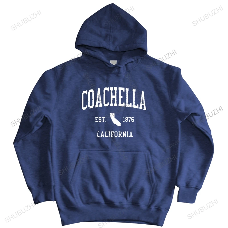 

New Arrived Mens long sleeve Male Black COACKHELLA EST 1876 CALIFORNIAACM Loose cotton tops for him plus size pullover hirt