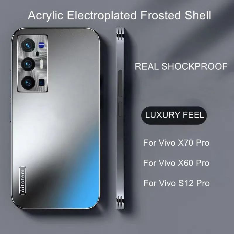 Electroplate Case For Vivo X60 X70 S12 Pro Cases Shockproof Acrylic Cover For Vivo IQOO 9 Pro Metal Lens Mobile Protection Cover 
Electroplate Case For Vivo X60 X70 S12 Pro Cases Shockproof Acrylic Cover For Vivo IQOO 9 Pro Metal Lens Mobile Protection Cover