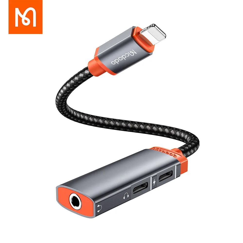 Mcdodo 3 In 1 Audio Adapter Dual Lightning to DC 3.5mm Jack Earphone Charging Aux Splitter For Phone 13 12 11 Pro XS MAX XR
Mcdodo 3 In 1 Audio Adapter Dual Lightning to DC 3.5mm Jack Earphone Charging Aux Splitter For Phone 13 12 11 Pro XS MAX XR