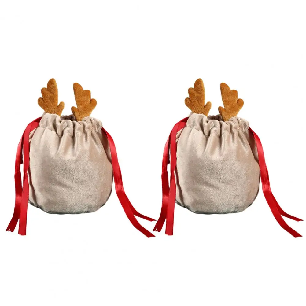 2Pcs Candy Bag Decorative Large Capacity Multipurpose Reusable Wear-resistant Kids Gift Velvet Christmas Antlers Draw String Bun
2Pcs Candy Bag Decorative Large Capacity Multipurpose Reusable Wear-resistant Kids Gift Velvet Christmas Antlers Draw String Bun