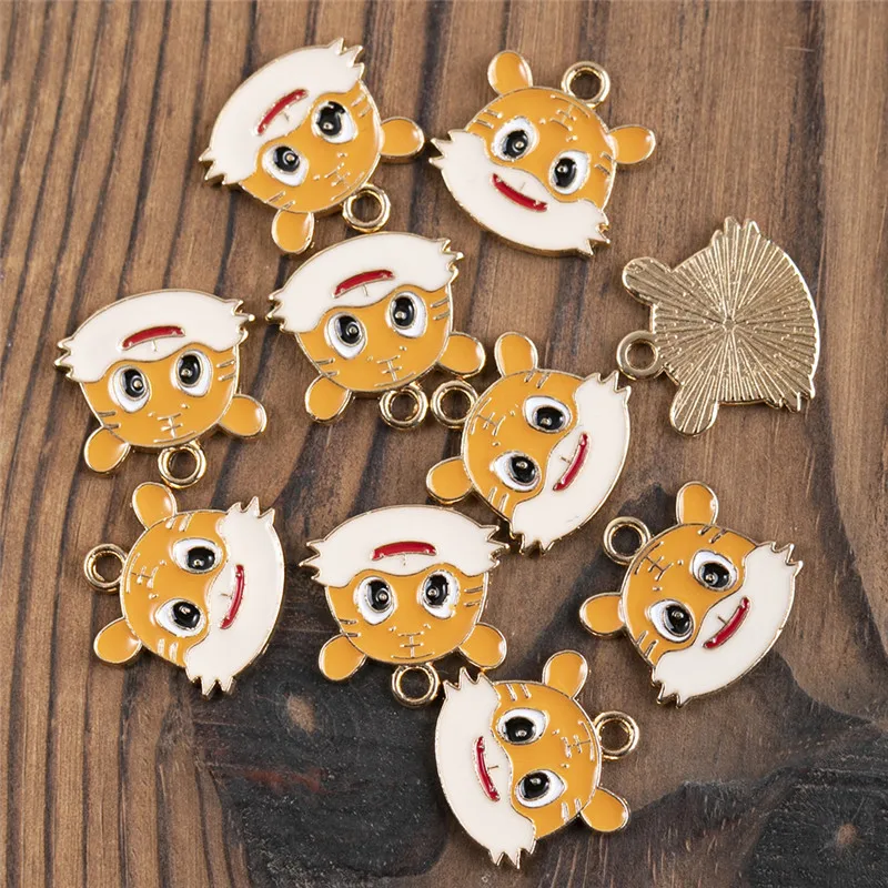 10pcs/lot Cartoon Tiger Head Animal Enamel Charms Pendants DIY Necklaces Earrings for Jewelry Making Accessories
10pcs/lot Cartoon Tiger Head Animal Enamel Charms Pendants DIY Necklaces Earrings for Jewelry Making Accessories