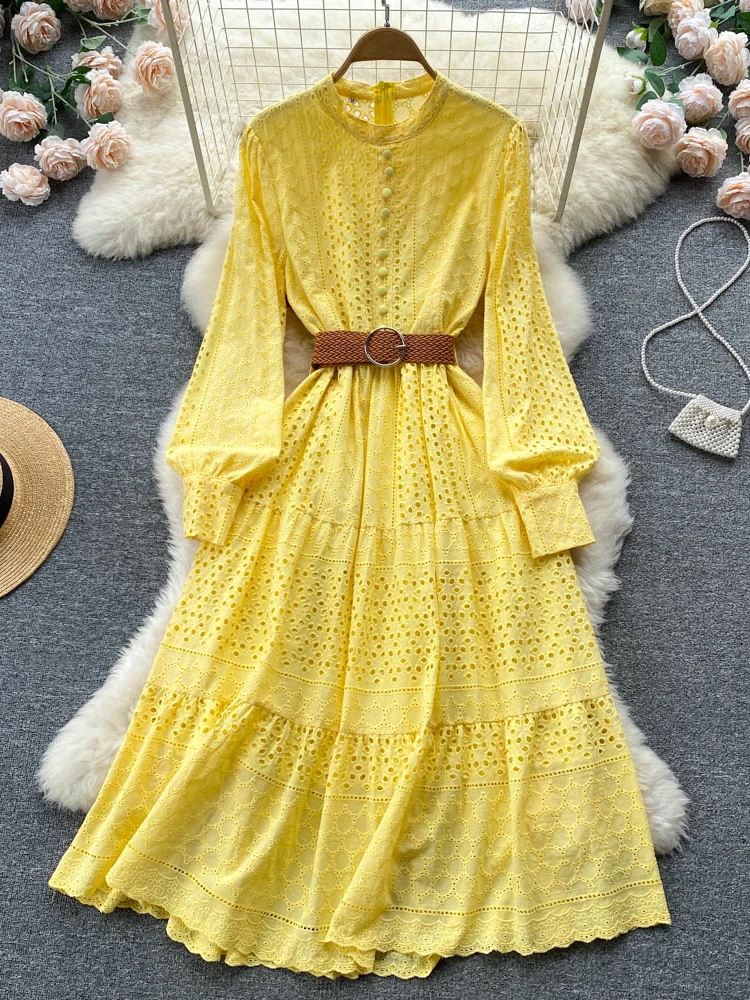 Aibeautyer New Casual Summer Solid Slim Full Button Lady Dress A Line O Neck Chiffon Single Breasted High Waist Women Dresses
Aibeautyer New Casual Summer Solid Slim Full Button Lady Dress A Line O Neck Chiffon Single Breasted High Waist Women Dresses