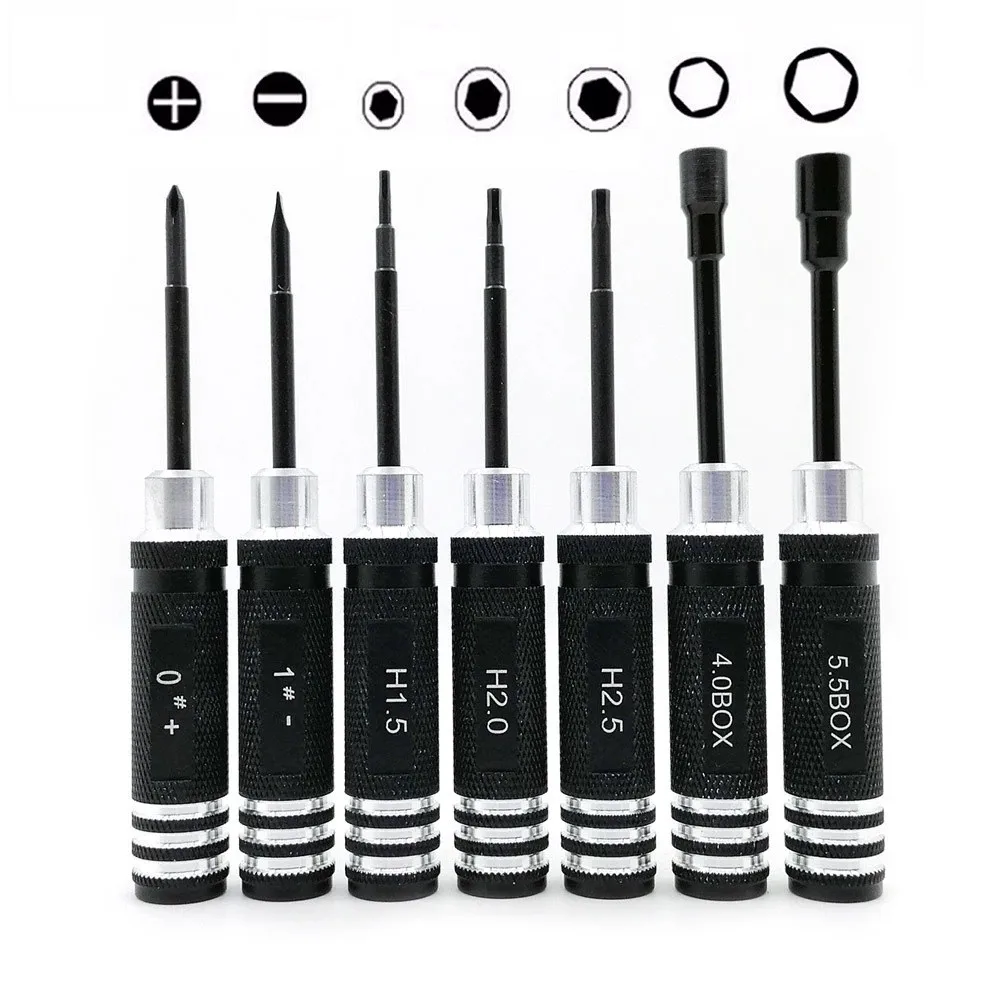 7PCS/Set 0/1/1.5/2/2.5/4/5.5mm DIY Hexagonal Hex Screw Driver Tool Set Screwdriver For RC Camera Drone FPV Quadcopter Helicopter
7PCS/Set 0/1/1.5/2/2.5/4/5.5mm DIY Hexagonal Hex Screw Driver Tool Set Screwdriver For RC Camera Drone FPV Quadcopter Helicopter