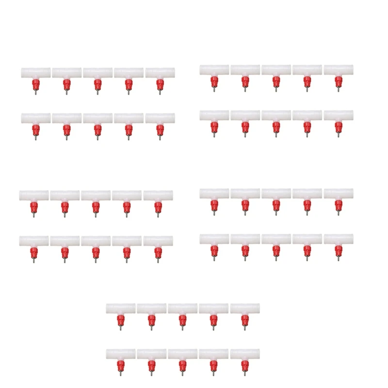 50 Pair Chicken Nipples Tee Fittings - Fully Automatic Poultry Waterers Kit Chicken Water Drinker
50 Pair Chicken Nipples Tee Fittings - Fully Automatic Poultry Waterers Kit Chicken Water Drinker