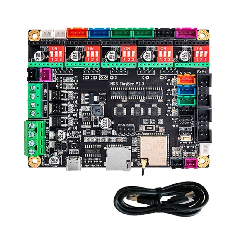 Makerbase MKS TinyBee Motherboard 32Bit 3D Printer Control Board ESP32 MCU 3D Printer Parts Fit 3D Touch Wifi WEB
Makerbase MKS TinyBee Motherboard 32Bit 3D Printer Control Board ESP32 MCU 3D Printer Parts Fit 3D Touch Wifi WEB