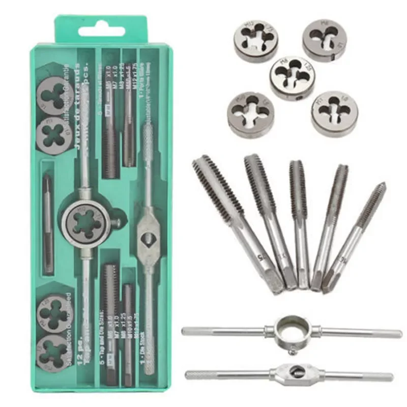 2023NEW 12pcs/set Multifunction NC Screw Tap & Die Set External Thread Cutting Tapping Hand Tool Kit Thread Screwdriver with
2023NEW 12pcs/set Multifunction NC Screw Tap & Die Set External Thread Cutting Tapping Hand Tool Kit Thread Screwdriver with