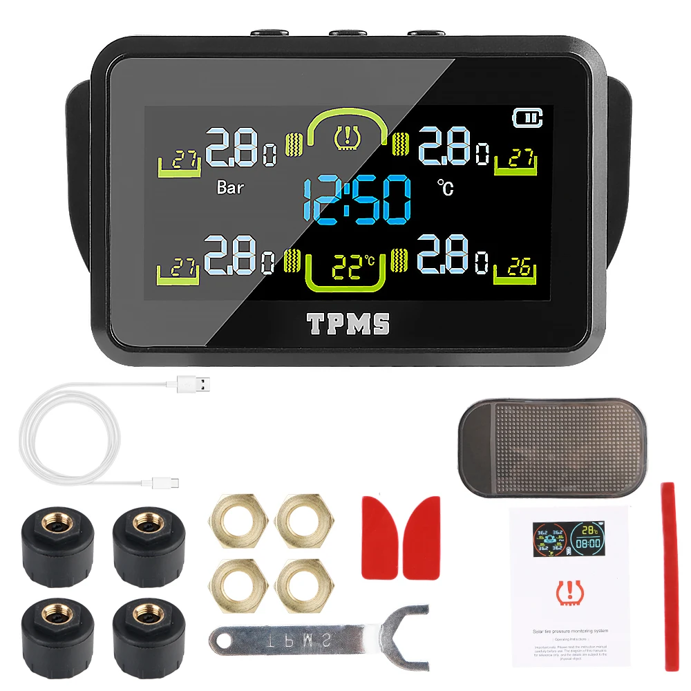 Система Контроля Давления В Шинах T14-1 TPMS На Солнечной Энергии С 4 Внешними Датчиками, Экономия Топлива
Система Контроля Давления В Шинах T14-1 TPMS На Солнечной Энергии С 4 Внешними Датчиками, Экономия Топлива