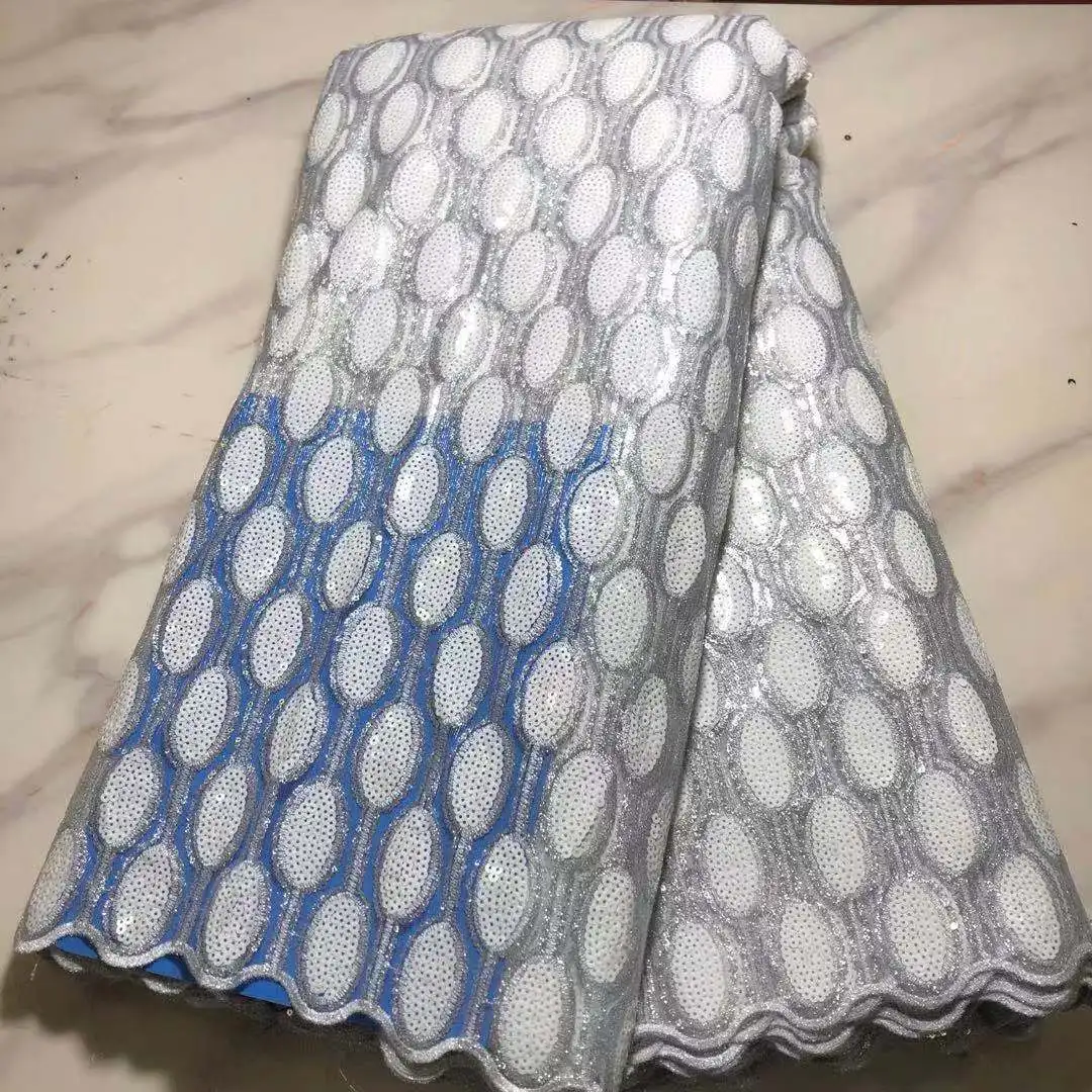 African New Arrival Grey Sequin 5Yards Tulle Embroidered 2022 High Quality Nigerian Mesh Fabric Swiss For Wedding Prom Dress Sew
African New Arrival Grey Sequin 5Yards Tulle Embroidered 2022 High Quality Nigerian Mesh Fabric Swiss For Wedding Prom Dress Sew