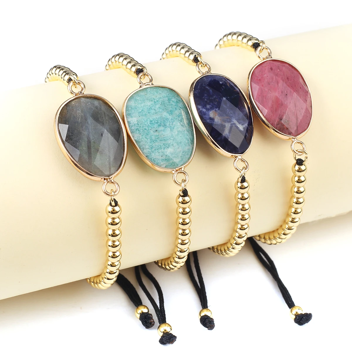 Natural Stone Bracelet Gold Plated Faceted Rhodochrosite Woven Rope Chain High Quality for Women Girls Reiki Healing Gifts
Natural Stone Bracelet Gold Plated Faceted Rhodochrosite Woven Rope Chain High Quality for Women Girls Reiki Healing Gifts