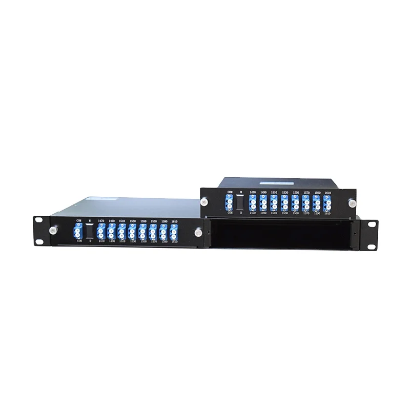 2 units CWDM Mux Demux 8 channels LGX by single fiber with 1U 19 Rack Mount Box
2 units CWDM Mux Demux 8 channels LGX by single fiber with 1U 19 Rack Mount Box