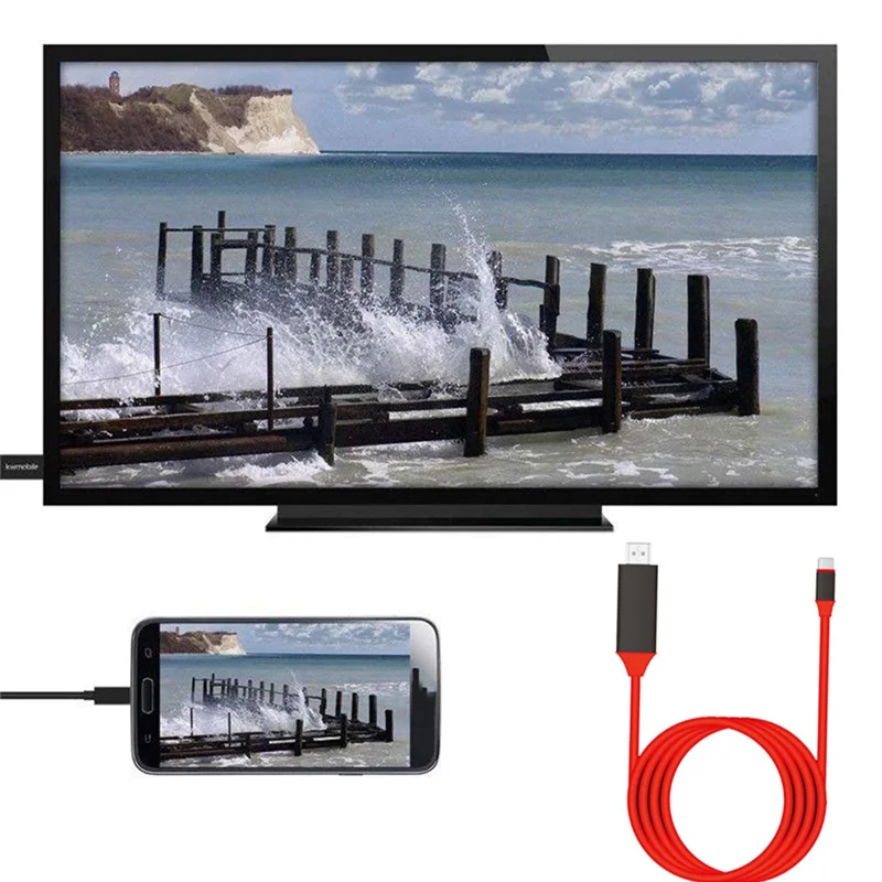 

Кабель usb 3.1 4K HDTV с разъемом Type-C для подключения к телефонам Android кабель для одного и того же экрана устройства 2 м-черный