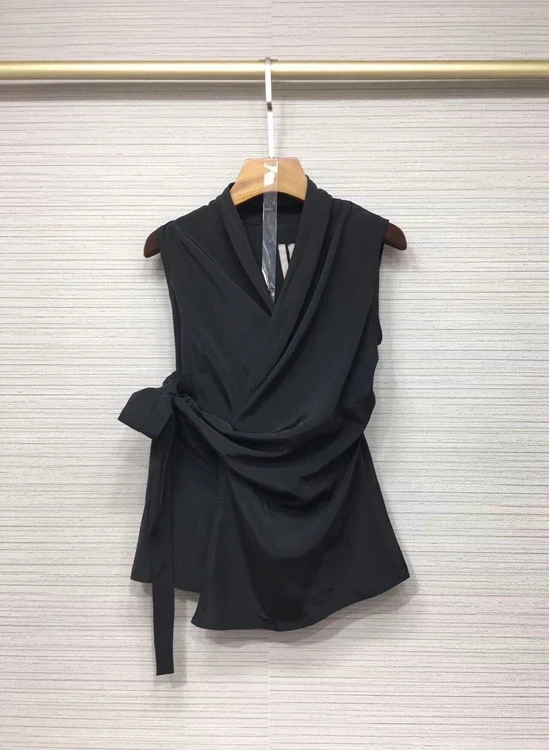 2022 new women fashion V-neck side tie sleeveless temperament net top shirt 610
2022 new women fashion V-neck side tie sleeveless temperament net top shirt 610