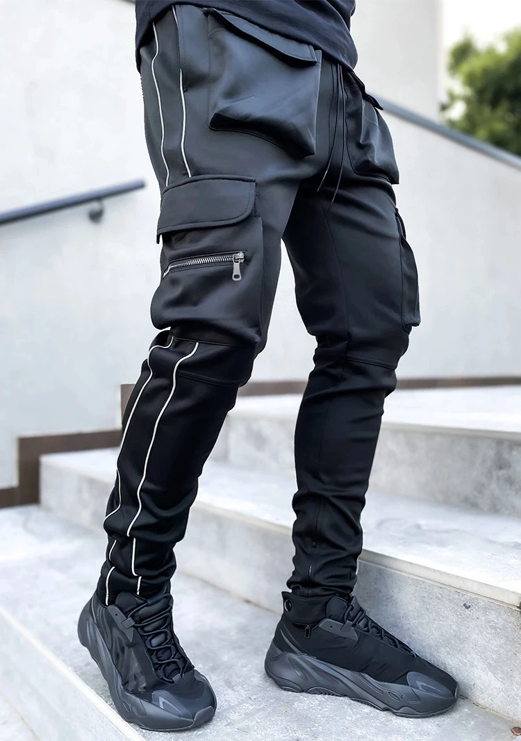 Spring And Autumn Cargo Pants Men's Multi-Pocket Tide Stretch Reflective Slim Sports Casual Fitness Pants
Spring And Autumn Cargo Pants Men's Multi-Pocket Tide Stretch Reflective Slim Sports Casual Fitness Pants