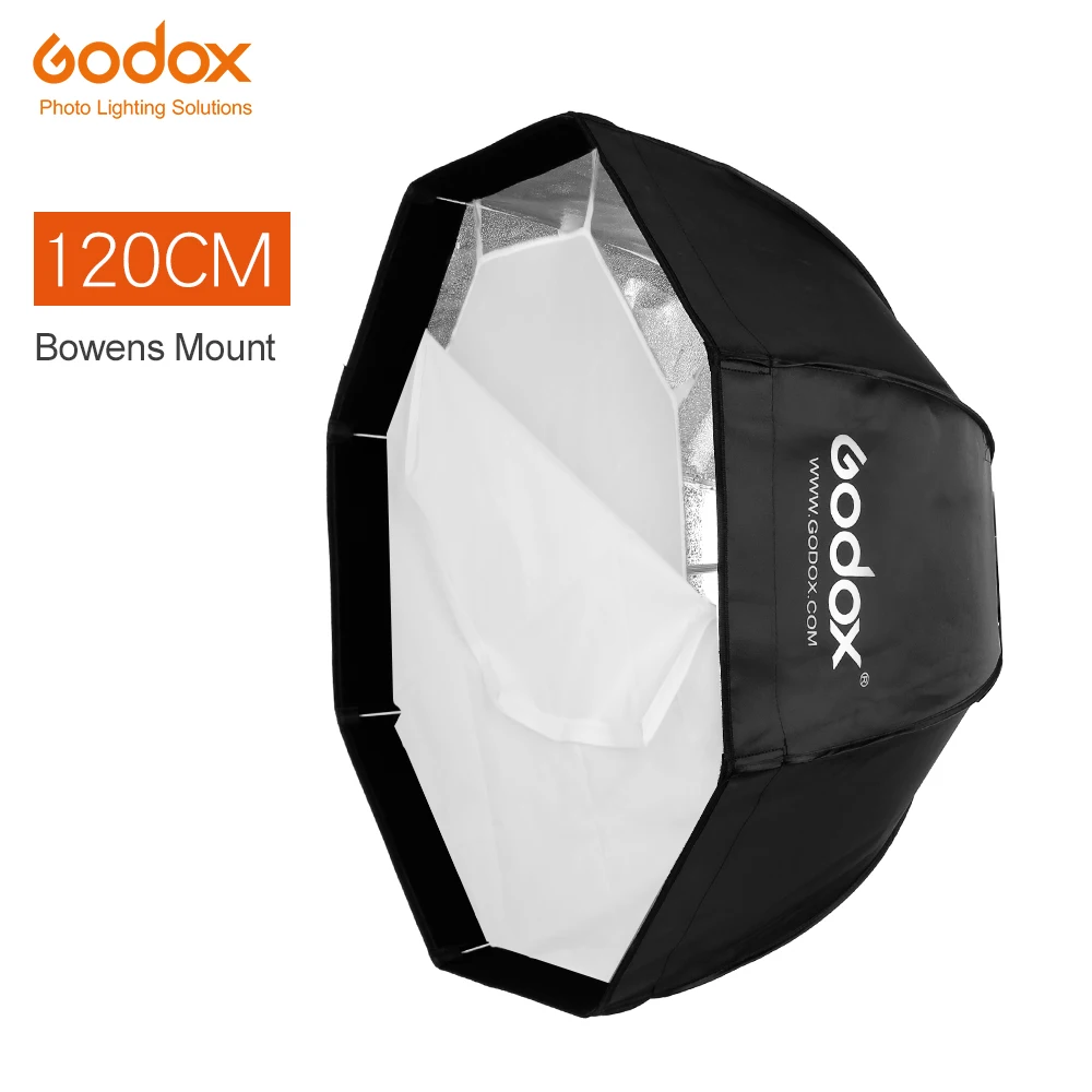 Удобный портативный восьмиугольный Зонт Godox 120 см софтбокс для студийной вспышки с креплением Bowen
Удобный портативный восьмиугольный Зонт Godox 120 см софтбокс для студийной вспышки с креплением Bowen