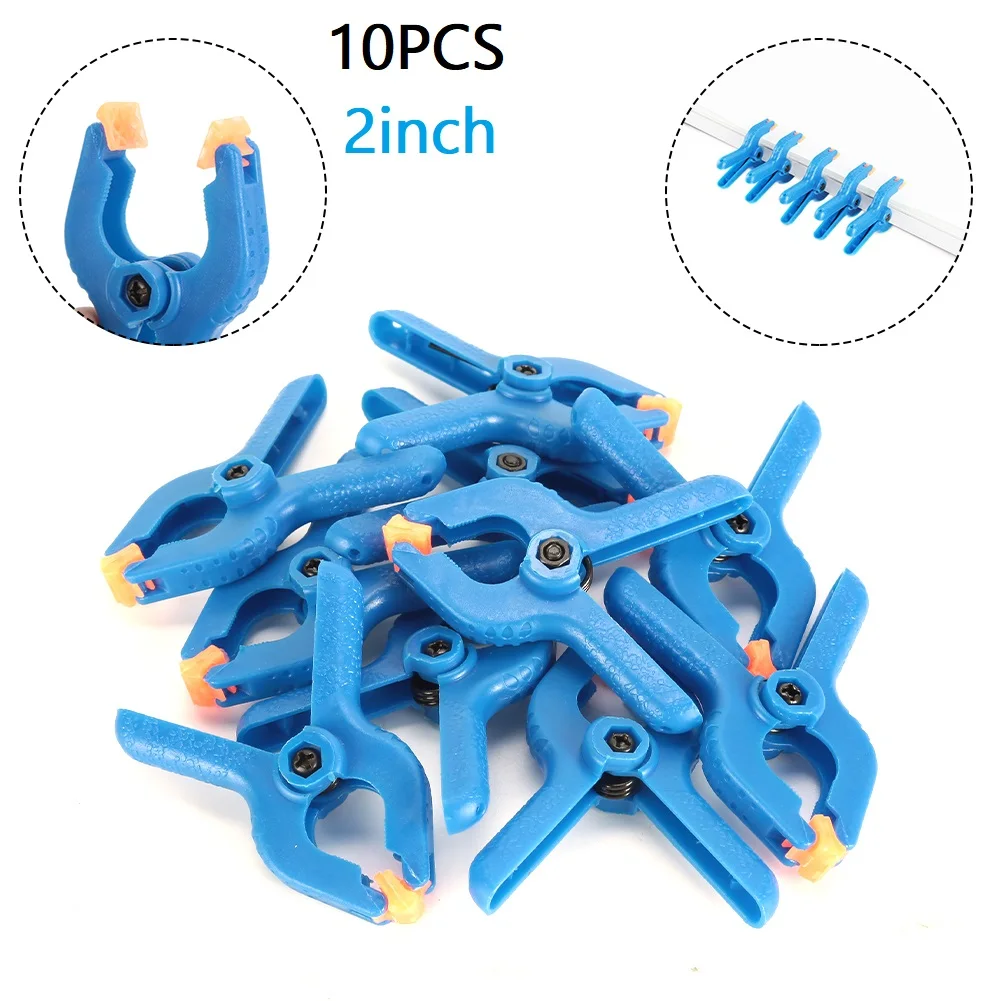 10pcs 2in Spring Clamps Woodworking Tools Plastic Nylon Grip Cramps Jaw Opening Heavy-duty Jersey Clip With Fixed Handle
10pcs 2in Spring Clamps Woodworking Tools Plastic Nylon Grip Cramps Jaw Opening Heavy-duty Jersey Clip With Fixed Handle