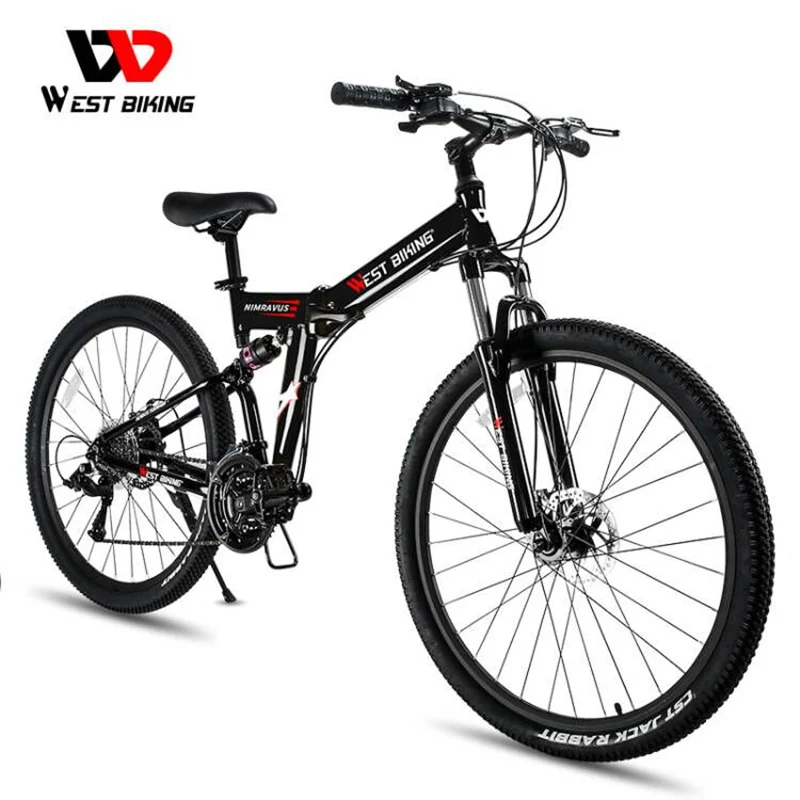WEST BIKING мужской складной велосипед горный с полной подвеской алюминиевый каркас