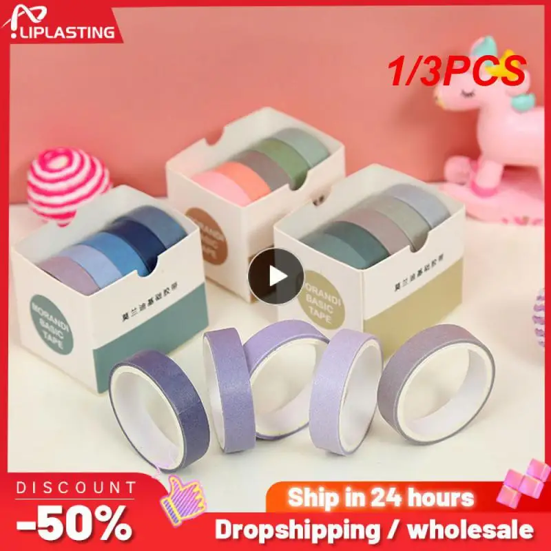 1/3PCS 5Rolls/box Solid Color Washi Set Decorative Masking Cute Scrapbooking Adhesive School Stationery Supplies
1/3PCS 5Rolls/box Solid Color Washi Set Decorative Masking Cute Scrapbooking Adhesive School Stationery Supplies
