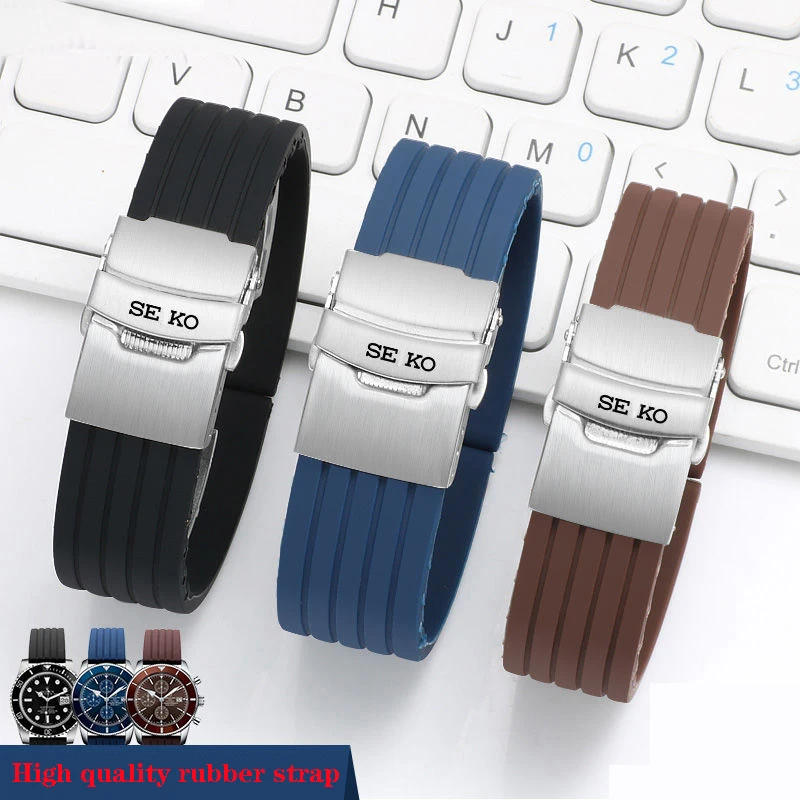 Generic Waterproof Watchband Accessories Silicone Rubber Watch Strap for Seiko 18mm 20mm 22mm Watch Belt Sport Strap Logo tools
Generic Waterproof Watchband Accessories Silicone Rubber Watch Strap for Seiko 18mm 20mm 22mm Watch Belt Sport Strap Logo tools