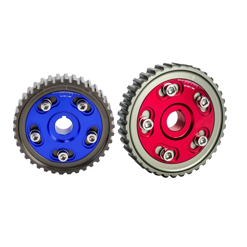 2Pcs Adjustable Cam Gears Pulley Timing Gear For Honda Civic D15 D16 SOHC D-SERIES 88-00 Del Sol 93-97 Blue & Red
2Pcs Adjustable Cam Gears Pulley Timing Gear For Honda Civic D15 D16 SOHC D-SERIES 88-00 Del Sol 93-97 Blue & Red