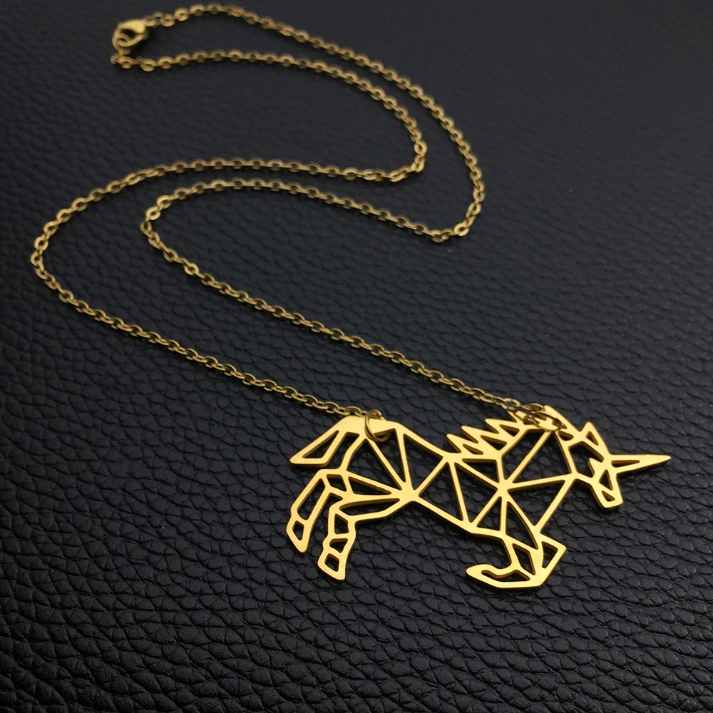 2022 Trendy Origami Stainless Steel Jewelry Unicorn Charm Necklace Top-selling Accept Drop Shipping YP6421
2022 Trendy Origami Stainless Steel Jewelry Unicorn Charm Necklace Top-selling Accept Drop Shipping YP6421