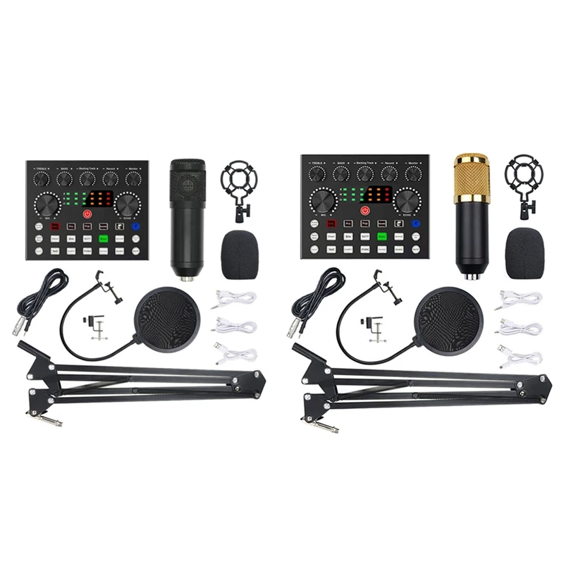 BM800 Microphone Kits With Live Sound Card,Suspension Scissor Arm,Shock Mount And -Filter For Studio Recording
BM800 Microphone Kits With Live Sound Card,Suspension Scissor Arm,Shock Mount And -Filter For Studio Recording