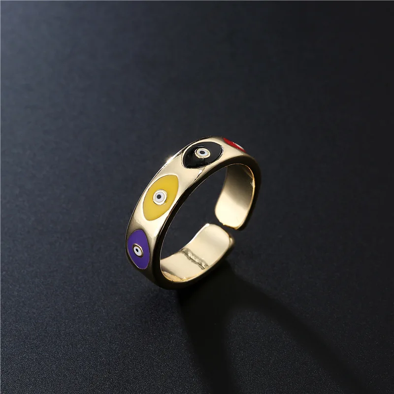 Fashion Color Drop Demon Eye Ring Opening Design Adjustable Ring for Ladies Ring Ring
Fashion Color Drop Demon Eye Ring Opening Design Adjustable Ring for Ladies Ring Ring