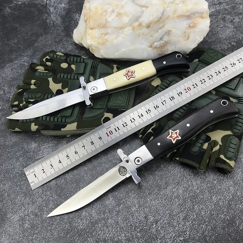 

New RUSSIA HOKC High Hardness Camping Folding Outdoor Pocket Knife 440C Blade Survival Tactical Hunting Utility Knives EDC Tools