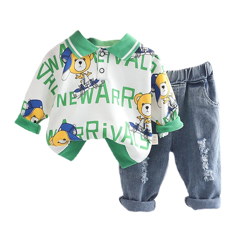 Kids Clothing Sets Autumn Girls Boys T Shirt Jeans Infant Outfits Children 2 Pieces Suit Clothes Cartoon Bear Baby Tracksuit
Kids Clothing Sets Autumn Girls Boys T Shirt Jeans Infant Outfits Children 2 Pieces Suit Clothes Cartoon Bear Baby Tracksuit