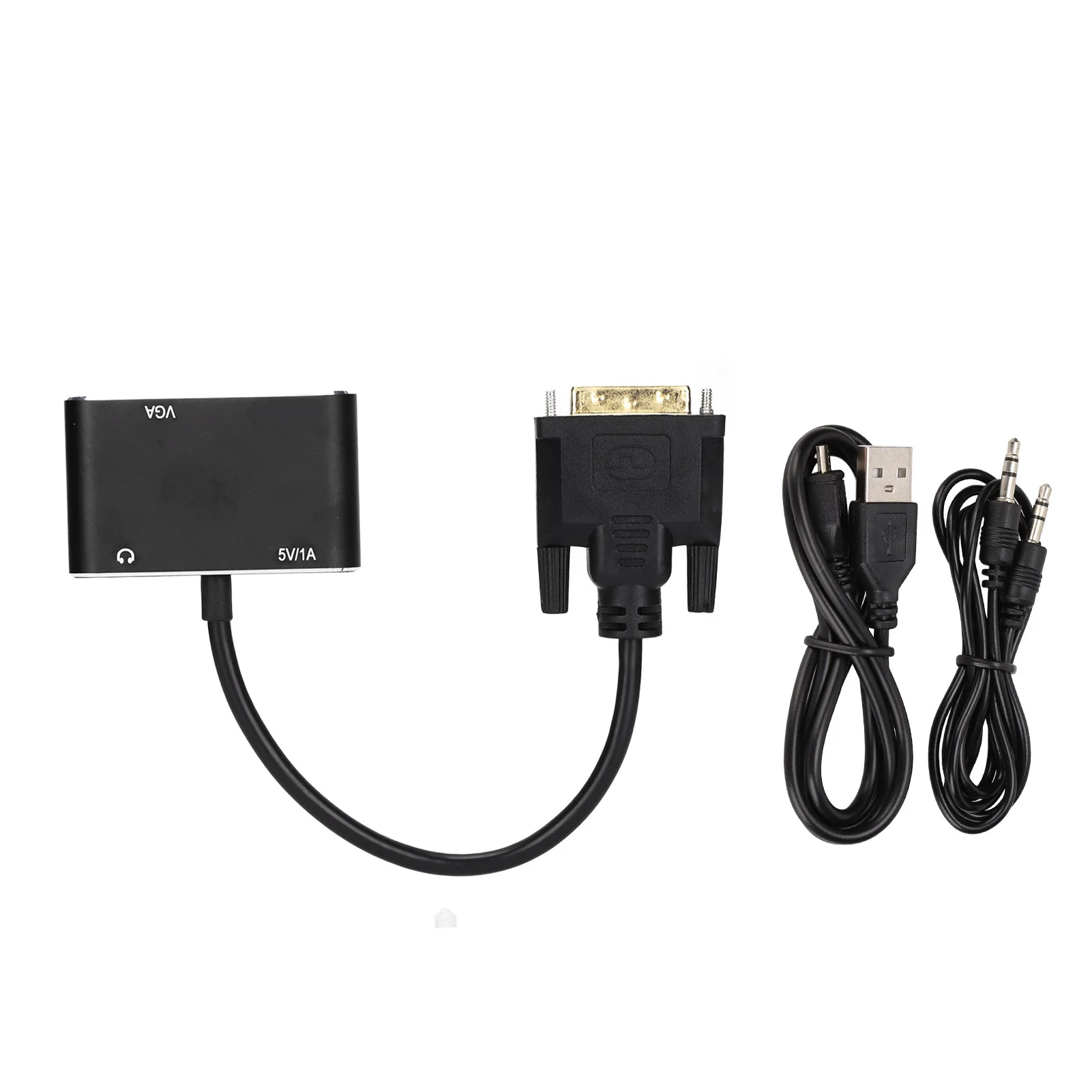 

2 in 1 Splitter DVI to VGA High Definition Multimedia Interface Adapter High Resolution Stable Computer Accessories