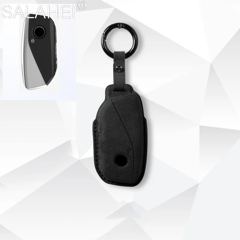 Suede Car Remote Key Case Full Cover Protection Shell Holder For BMW 7 Series 740Li X7 XM I7 IX Energy Keychain Auto Accessories
Suede Car Remote Key Case Full Cover Protection Shell Holder For BMW 7 Series 740Li X7 XM I7 IX Energy Keychain Auto Accessories