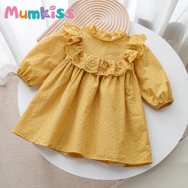 MUMKISS Girls Dress Spring Autumn Long Sleeve Round Neck Solid Cotton Princess Skirt Lace Retro Birthday Party Kids Clothes
MUMKISS Girls Dress Spring Autumn Long Sleeve Round Neck Solid Cotton Princess Skirt Lace Retro Birthday Party Kids Clothes