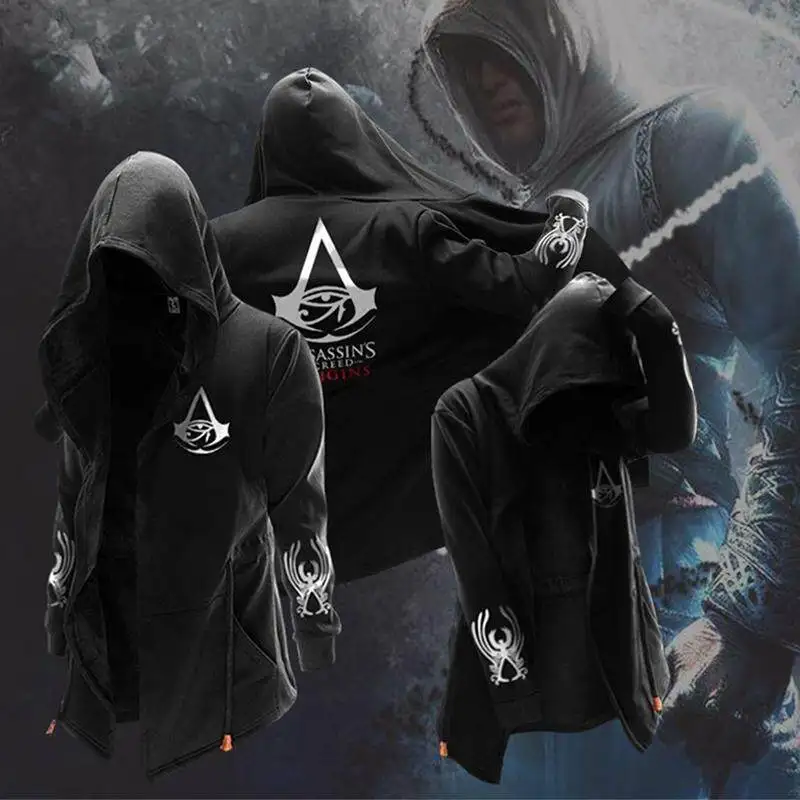 Assassins Creed Hoodies Autumn and Winter Windbreaker Fashion Men's Long Coat Hooded Cardigan Sweatshirt Plus Size
Assassins Creed Hoodies Autumn and Winter Windbreaker Fashion Men's Long Coat Hooded Cardigan Sweatshirt Plus Size